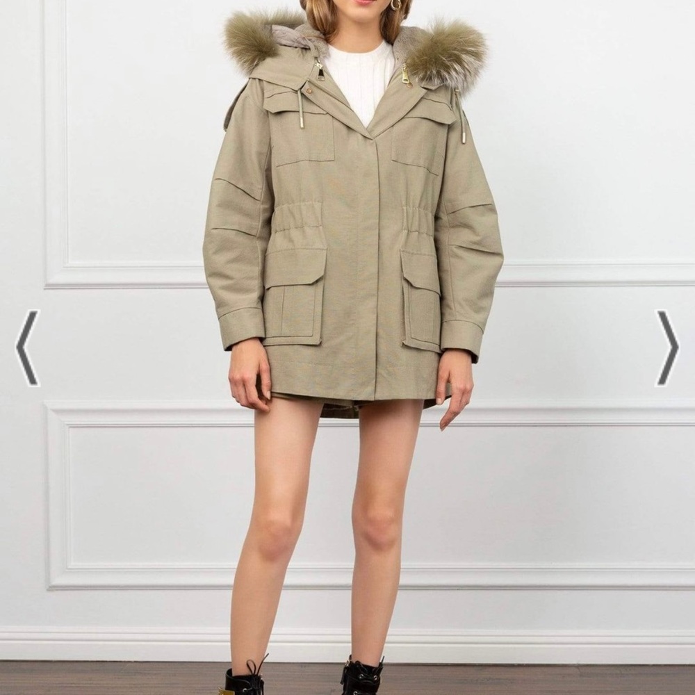 J.ing 3-in-1 removable fur lined utility parka coat jacket